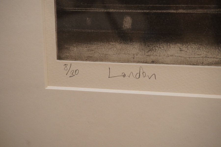 Jason Hicklin (b.1966), etching, ‘London’, limited edition 8/30, signed and dated '09 in pencil, 40 x 26cm. Condition - good